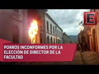 Download Video: Hasta el momento 11 detenidos por disturbios en la UNAM de Oaxaca