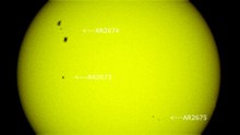 Sun - Sunspots AR2674,AR2673,AR2675 (1 September 2017)