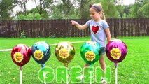 Bad Kid Learn colors with Balls in Pool Candy Giant Chupa Chups Baby Songs nursery rhyme for kids