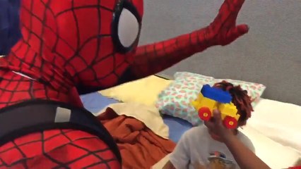 Spiderman Visits Hurricane Harvey Victims