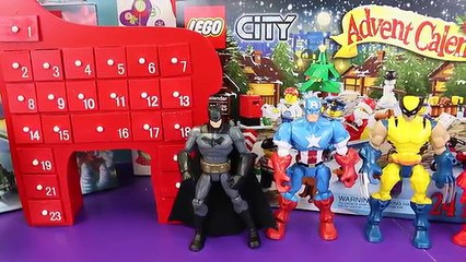 Avènement et homme chauve-souris calendrier journée dans homme araignée super-héros jouets avec Surprise Superman 19