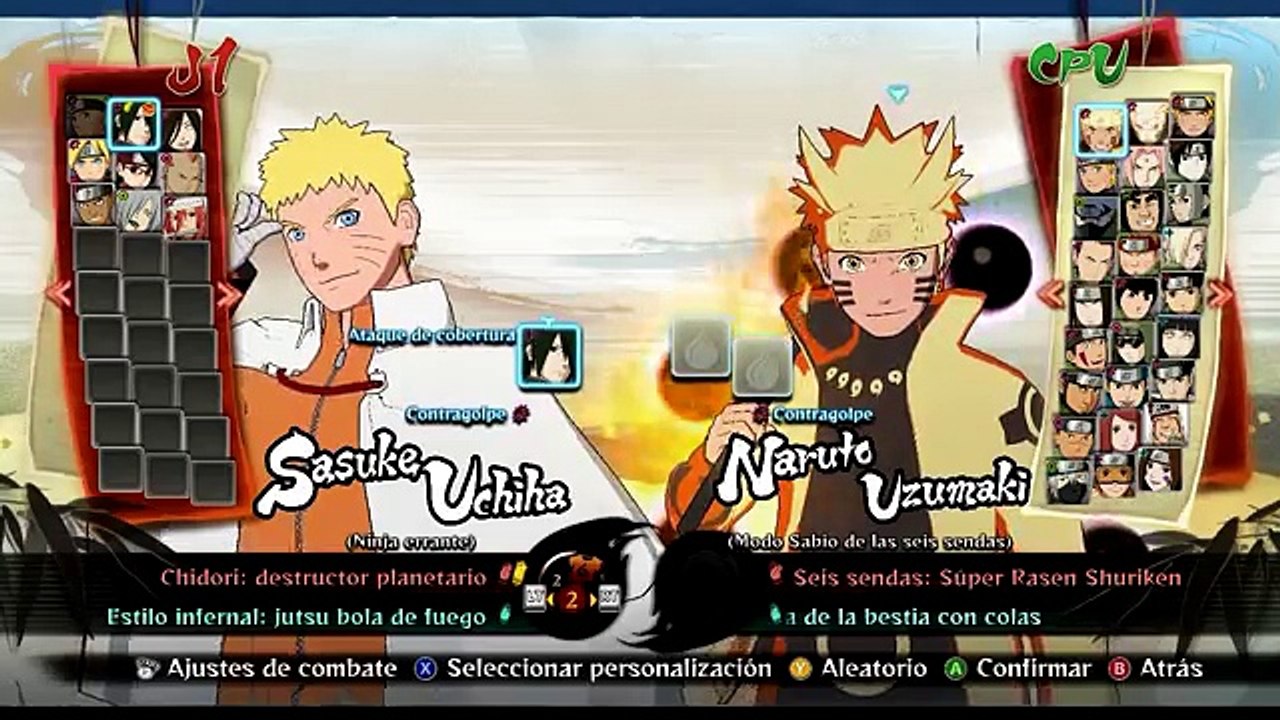 Caribbean orage ultime Naruto Shippuden Ninja 4 jeu espagnol Partie 2 retour OROC