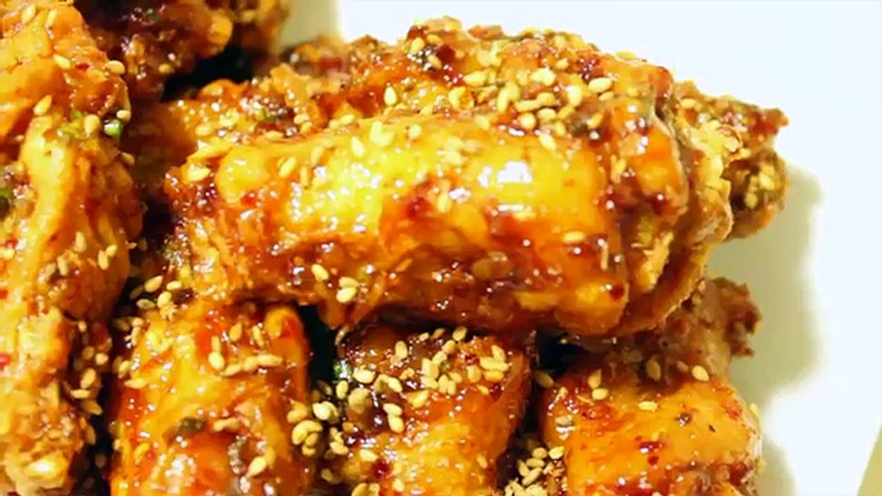 Poulet croquant frit coréen recette dakgangjeong dalgangjeong