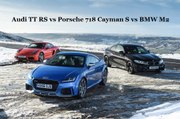 Audi TT RS vs Porsche 718 Cayman S vs BMW M2