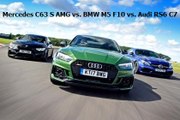 Mercedes C63 S AMG vs. BMW M5 F10 vs. Audi RS6 C7