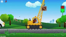 Kids Learn Heavy Machines Dump Trucks, Crane, Digger, Bulldozer App for Children Fun for K