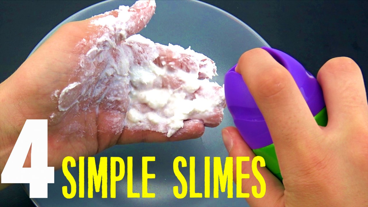 Most Simple Slime - 4 Slime Recipes Compilation