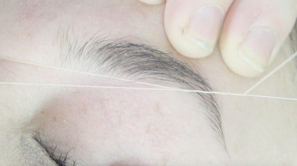 Close-Up Eyebrow Threading Is NOT Easy to Watch