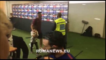 Florenzi in mixed zone dopo Roma-Chapecoense