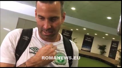 Artur in mixed zone dopo Roma-Chapecoense