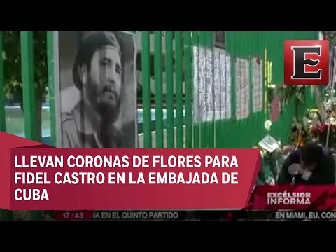 Rinden homenaje a Fidel Castro en Embajada de Cuba en México