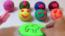 Play Doh Happy Laughing Smiley Face * Fun Creative with Glitter Play Dough and Animal Mold