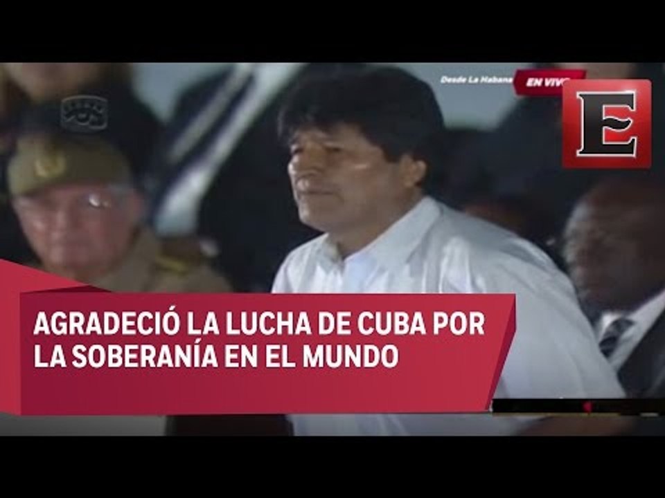 Evo Morales en el funeral de Fidel Castro