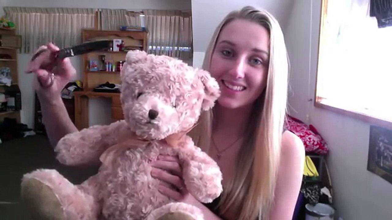 Oso de cara Víspera de Todos los Santos de miedo División osito de peluche Tutorial