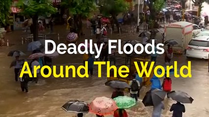 Скачать видео: Deadly floods around the world amid Hurricane Harvey's devastation in US