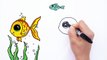 How to Draw Easy Things - How to Draw a Fish (Angelfish) - Cute Drawings - Fun2draw
