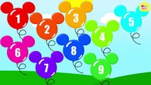 Y globos Conde para Aprender aprendizaje ratón números apareciendo para niños pequeños 1-10 mickey chil