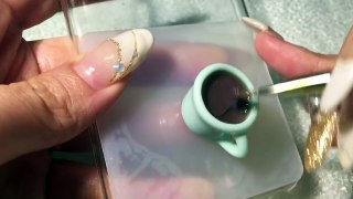 レジン ラテアートのコーヒーカップ 作り方 Resin How to Latte art coffee cup