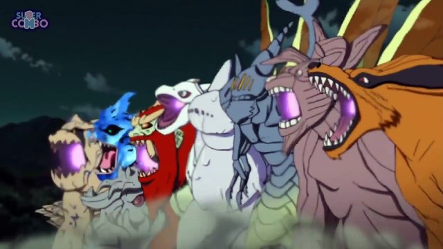 Naruto and All Jinchuriki vs Zetsu Army Akatsuki and Gedo Statue!