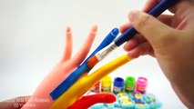 Finger Family Nursery Rhymes Song Hand Body Paint Learn Colors Candy & Foam Ice Cream Part