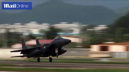 Máy bay Mỹ ném bom Bán đảo Triều Tiên