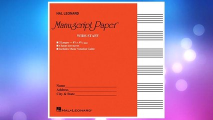 Download PDF Wide Staff Manuscript Paper (Red Cover) FREE