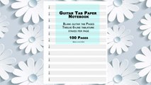 Guitar Tab Paper: Blue Cover ,Blank guitar tab paper Notebook featuring twelve 6-line tablature staves per page with a