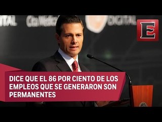 Peña Nieto resalta la creación de un millón de empleos en lo que va de 2016