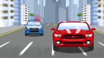 Voiture de police pour Petits - Dessins animés pour bébés - Vidéo Éducative de Voitures