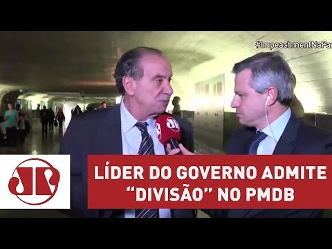 Líder do governo admite divisão no PMDB