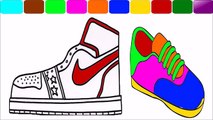 Et couleur coloration les couleurs Robe pour main enfants Apprendre chaussures aquarelle pages