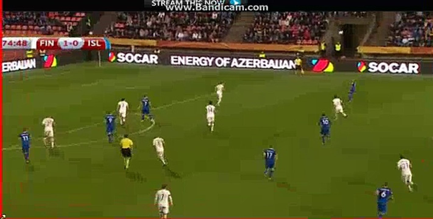 Rurik Gislason Red Card HD - Finland 1-0 Iceland 02.09.2017