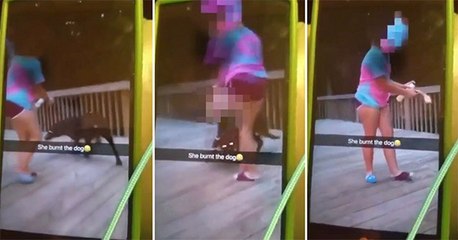 Idiot Tween Tries To Burn Dog On Snapchat