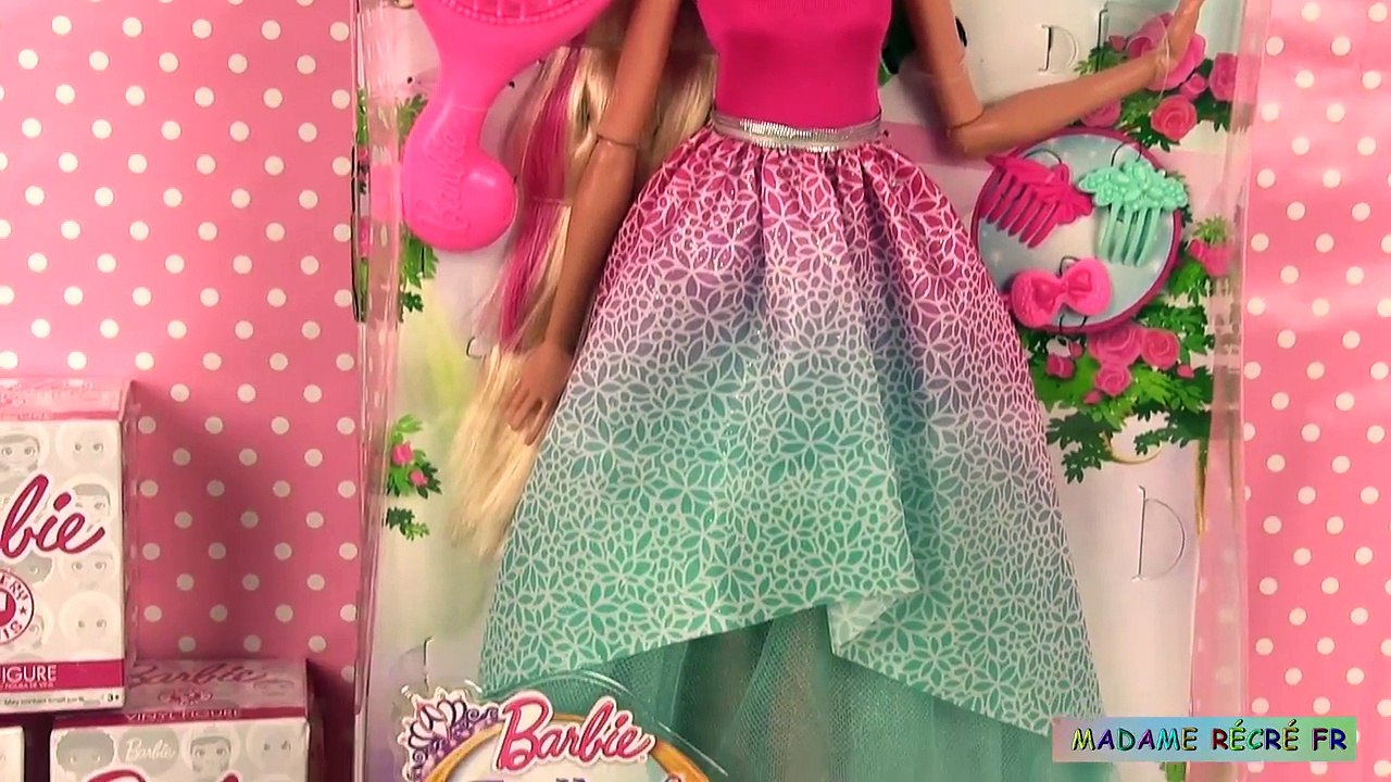 Poupée Barbie Grande Princesse à Coiffer Blonde Tresses Magiques