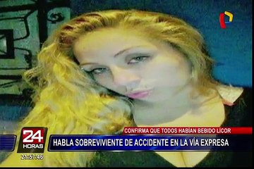 Declara joven sobreviviente del accidente de tránsito en la Vía Expresa