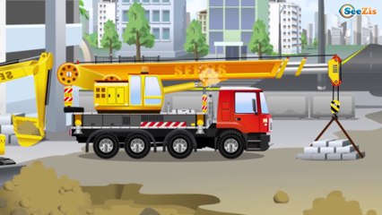 JCB Excavator - Toys Trucks For Kids - Children Video Animation Episodes
