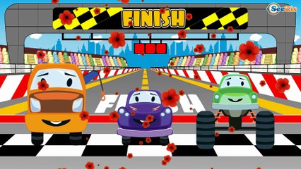 Download Video: Racing cars & Monster Truck Crazy Race - Monster Trucks for Children Cars Cartoon - Video for kids