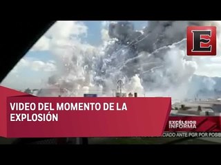 Video herunterladen: Imágenes de la explosión del mercado de San Pablito en Tultepec