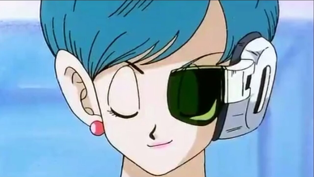 Bulma checks Master Roshi and Krillins power levels