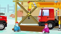 Dessin animé en français - Voiture de police et Camion Rouge - Vidéo pour les enfants 2017