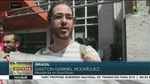 Protestas en Brasil por desaparición del argentino Santiago Maldonado