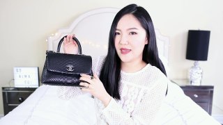 【Alma哟】Chanel香奈儿蟒蛇皮coco handle开箱&测评&上身效果 | Chanel Python Coco Handle Unboxing& Review