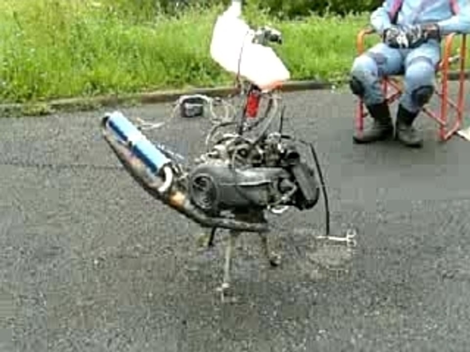 Test moteur minarelli pleine charge 45 min