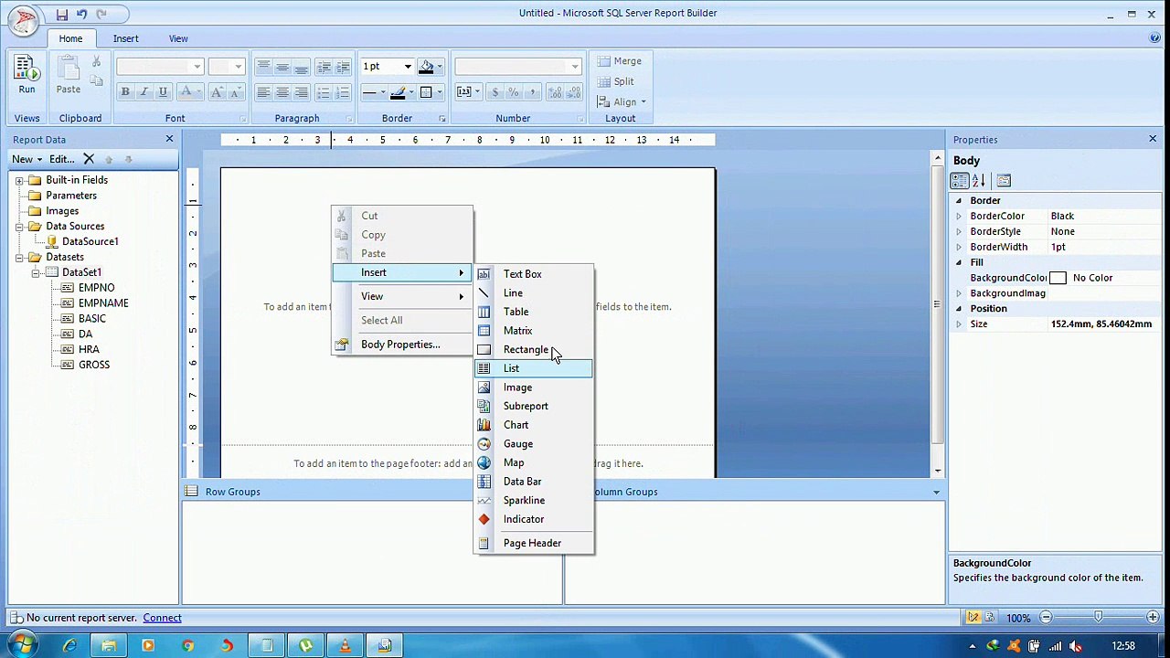 Generate report - Multiple pages - Report Builder 3.0