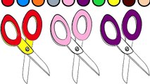 Et couleur coloration les couleurs pour enfants Apprendre arc en ciel les ciseaux page
