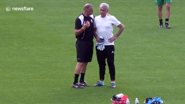 Mourinho poses for selfies at Game4Grenfell