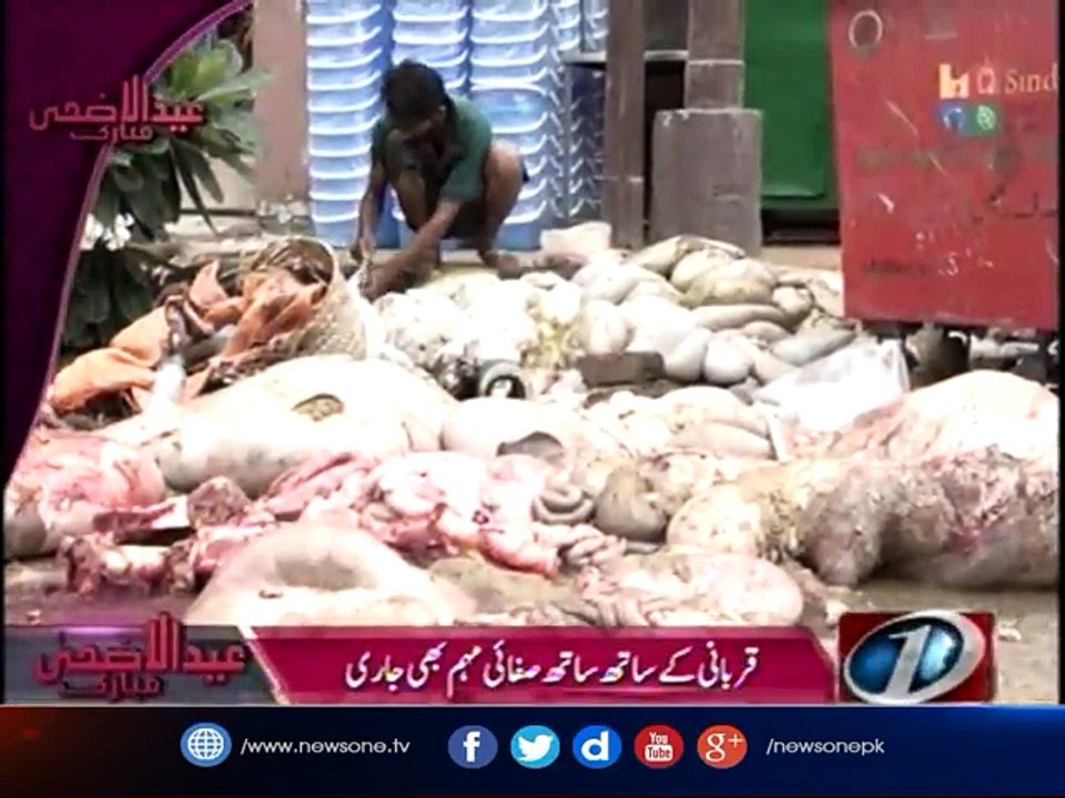 Eid ul Azha , Karachi littered with offal of sacrificial animals