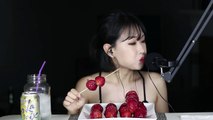 ASMR( Recipe) Candied Strawberry (Tanghulu) 탕후루 *Crunchy/Cracking* | MINEE EATS