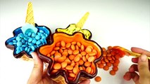 Colors Smarties pretend Ice Cream Cups Surprise Toys w/ Spiderman, Transformers, Paw Patro