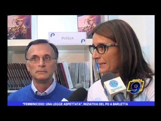 "Femminicidio una legge aspettata", iniziativa del PD di Barletta